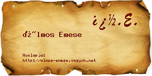 Álmos Emese névjegykártya