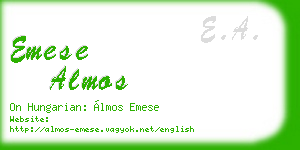 emese almos business card